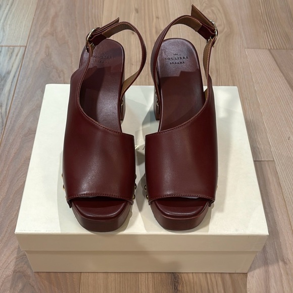 NIB Sezane Harper Leather Clogs, Size 8 - Picture 8 of 11